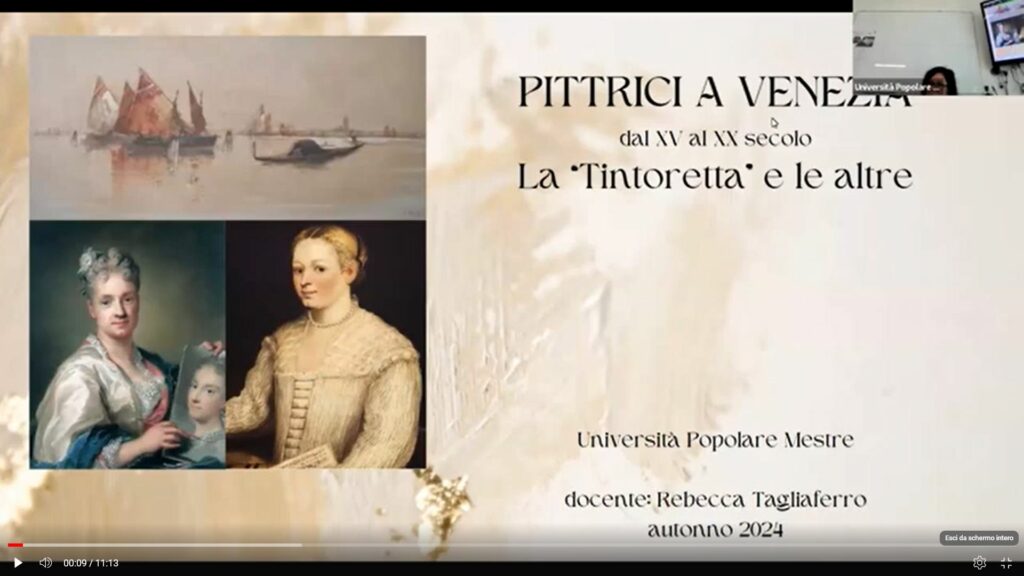 Prof.ssa Rebecca Tagliaferro - PITTRICI A VENEZIA DAL XV AL XX SECOLO
